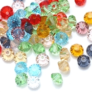 Glasperler. Bicone. Mix. 6x4 mm. Grade A. 100 stk.